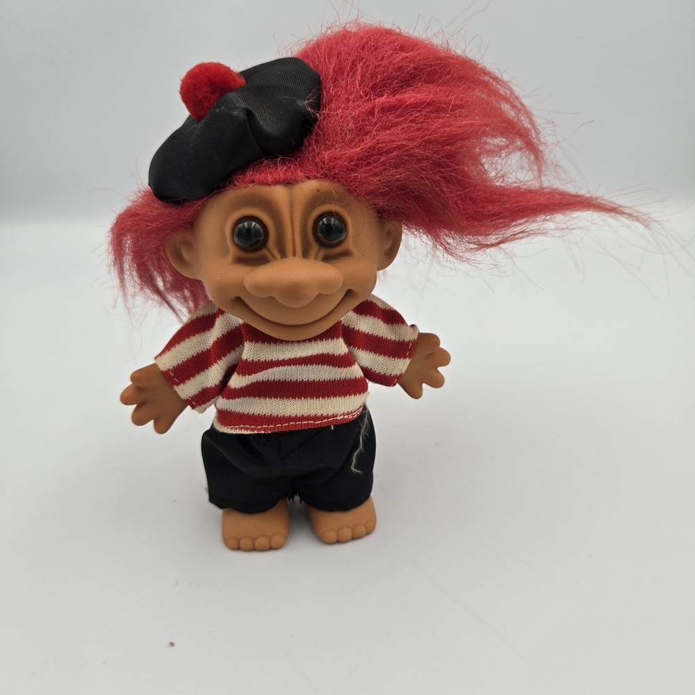 Vintage‎ Russ Around The World French Troll Doll with Red Hair 5" Lucky France